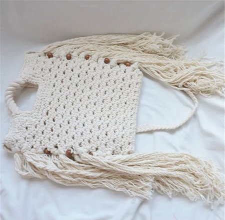 Fringe Knit Bag