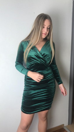 Velvet Dress Green