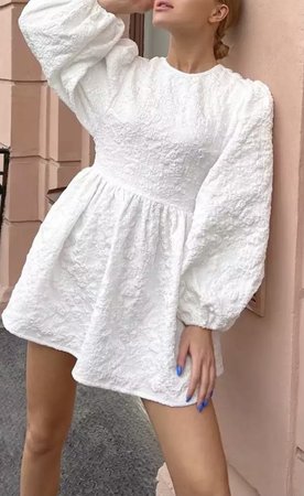 Fiore open back dress white