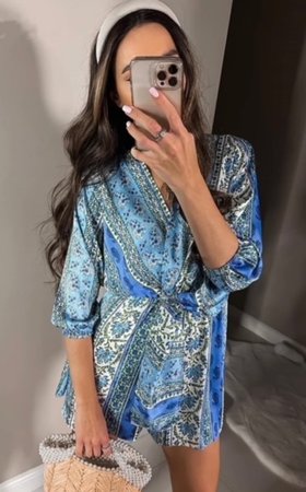 Boho jumpsuit blue