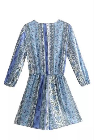 Boho jumpsuit blue