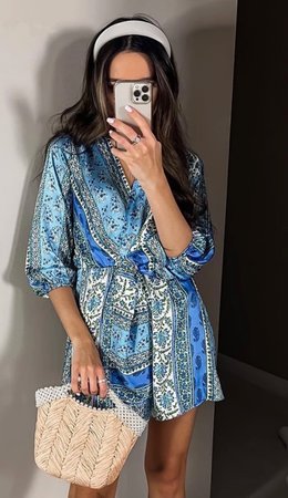 Boho jumpsuit blue