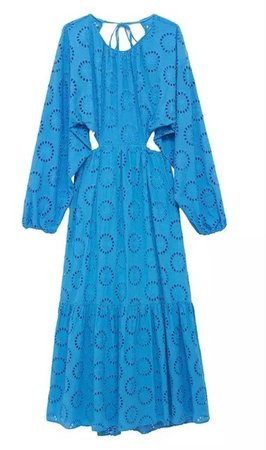 Maxi bella lace dress blue