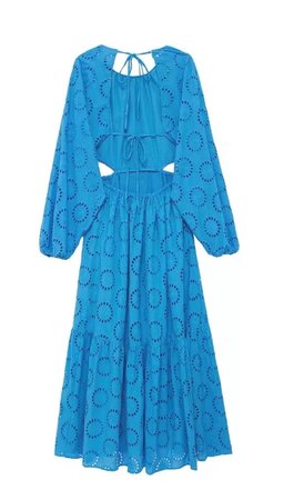 Maxi bella lace dress blue