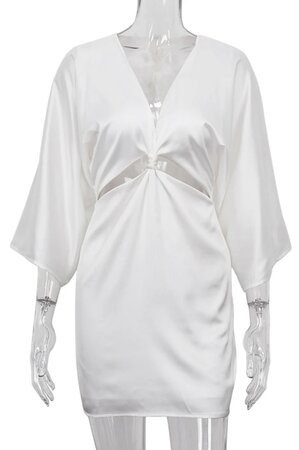 Izzy Knot Dress - White