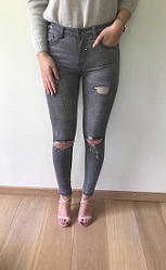 Queen Hearts Jeans Grey