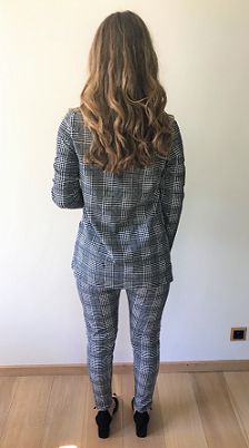 Classy Checkered Suit Grey