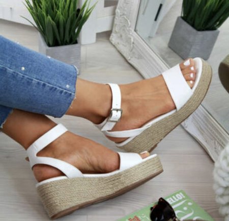 NHS Plateau Sandal white