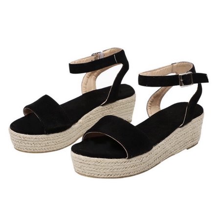 NHS Plateau Sandal Black
