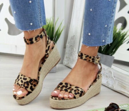 NHS Plateau Sandal Leopard