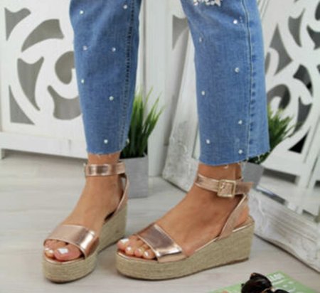 NHS Plateau Sandal Rose Gold