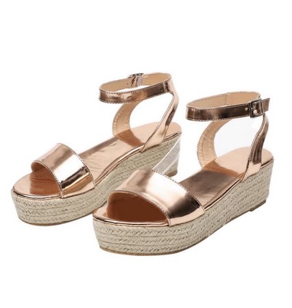 NHS Plateau Sandal Rose Gold