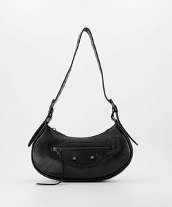 Gigi Leather Metallic Bag Black