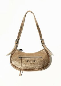 Gigi Leather Metallic Bag Bronze