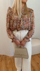 Flower Lurex Blouse - Multi