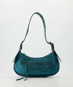 Gigi Leather Metallic Bag Petrol