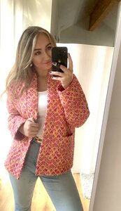 Lilly Print Jacket Pink