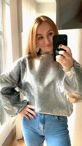 Metallic Sweater - Silver