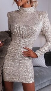 Viony Sparkle Dress - Silver