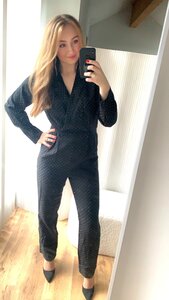 Glitter Jumpsuit- Black