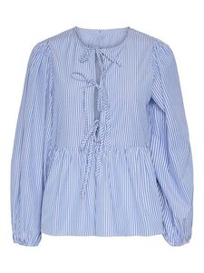 Lieke Bow Blouse - Blue