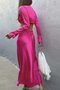 Maxi bow dress pink