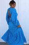 Maxi bella lace dress blue