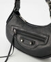 Gigi Leather Metallic Bag Black