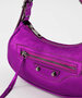 Gigi Leather Metallic Bag Purple