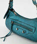 Gigi Leather Metallic Bag Petrol