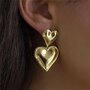 Double Heart Earrings Gold