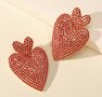Heart Earrings Red