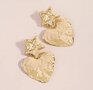 Star & Heart Earrings Gold