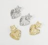 Star & Heart Earrings Gold