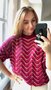 Zigzag Lurex Sweater - Purple/Pink