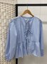 Lieke Bow Blouse - Blue