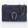 Double Flap G-bag Suede Blue