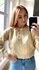 Metallic Sweater - Gold_